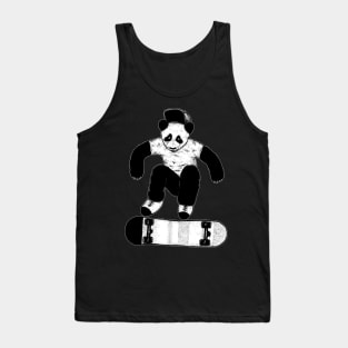 Skateboarding Panda Tank Top